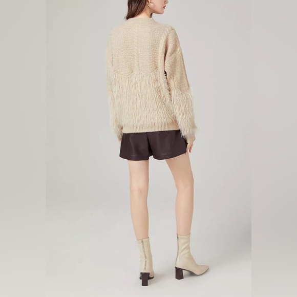 #175 Mink Cashmere Knitted Fur Stitching Twists Pullovers Winter Soft Sweaters - Picture 6 of 15